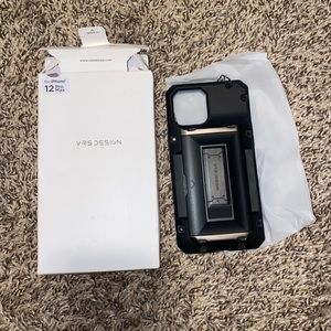 IPHONE 12 PRO MAX CASE WITH WALLET AND STAND ATTACHMENT